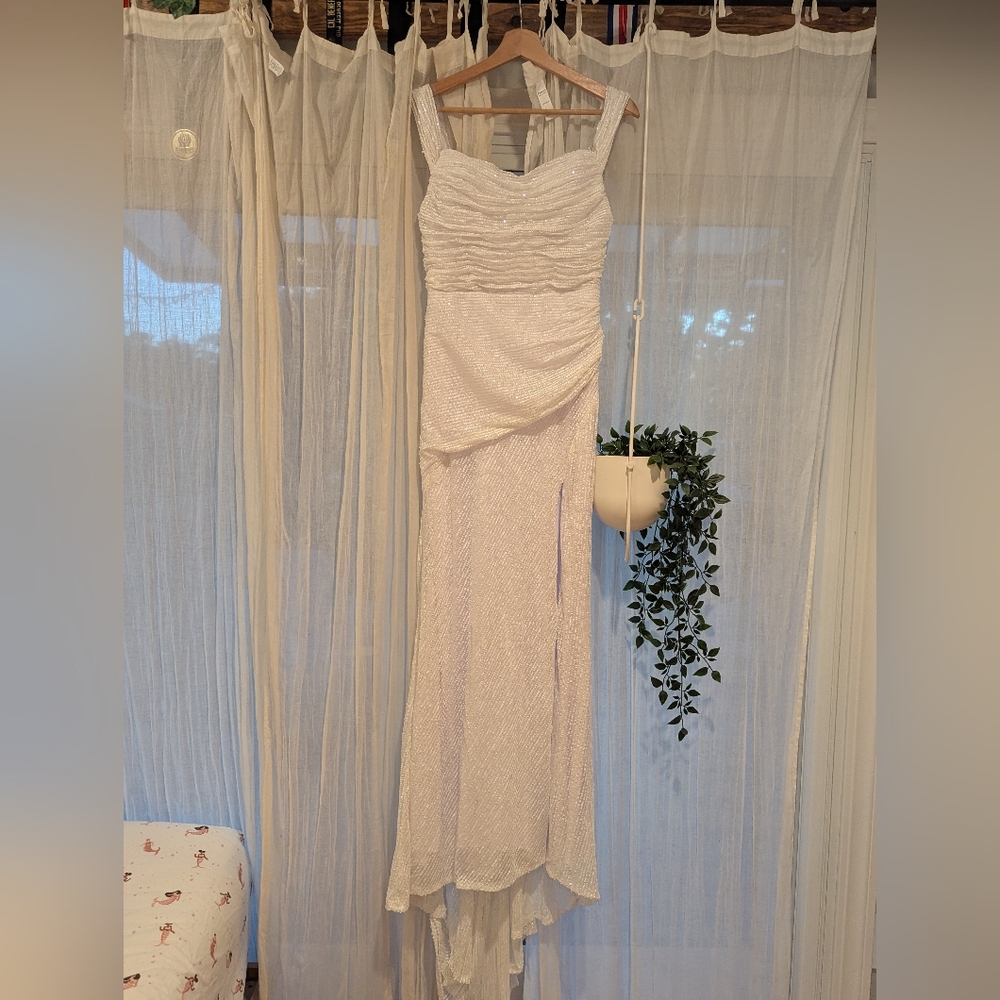 Elegant White Evening Dress